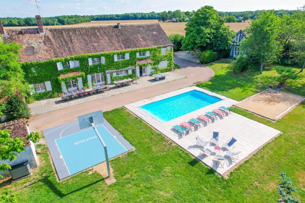 Crazy Villa Etisseaux 45 - Heated Pool - Volley Court - 1H30 Paris - 45P Saint-Maurice-sur-Aveyron Exteriör bild
