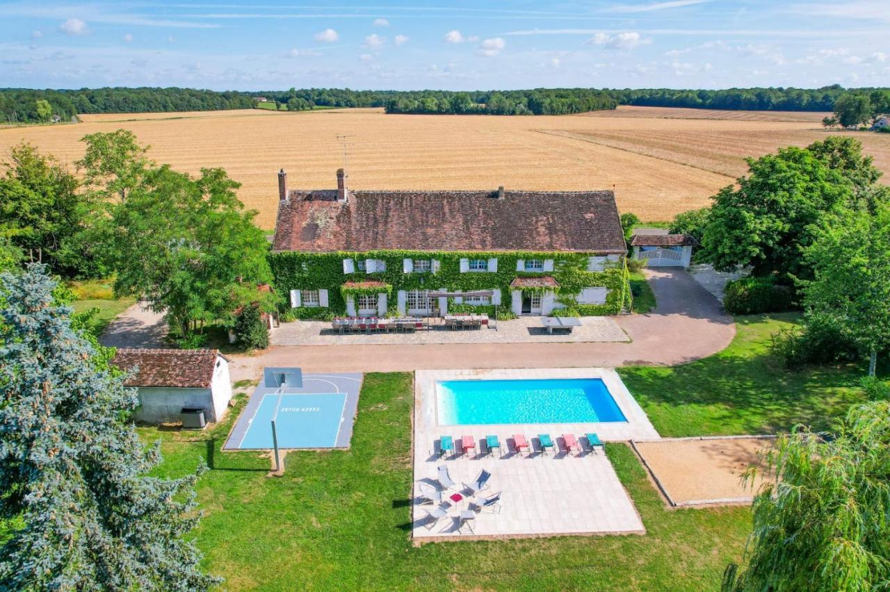 Crazy Villa Etisseaux 45 - Heated Pool - Volley Court - 1H30 Paris - 45P Saint-Maurice-sur-Aveyron Exteriör bild